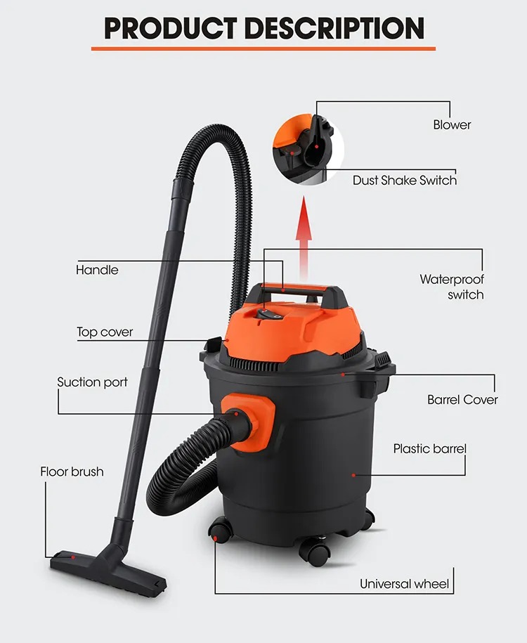 TENGBA (TB915) 15L DRUM VACUUM CLEANER